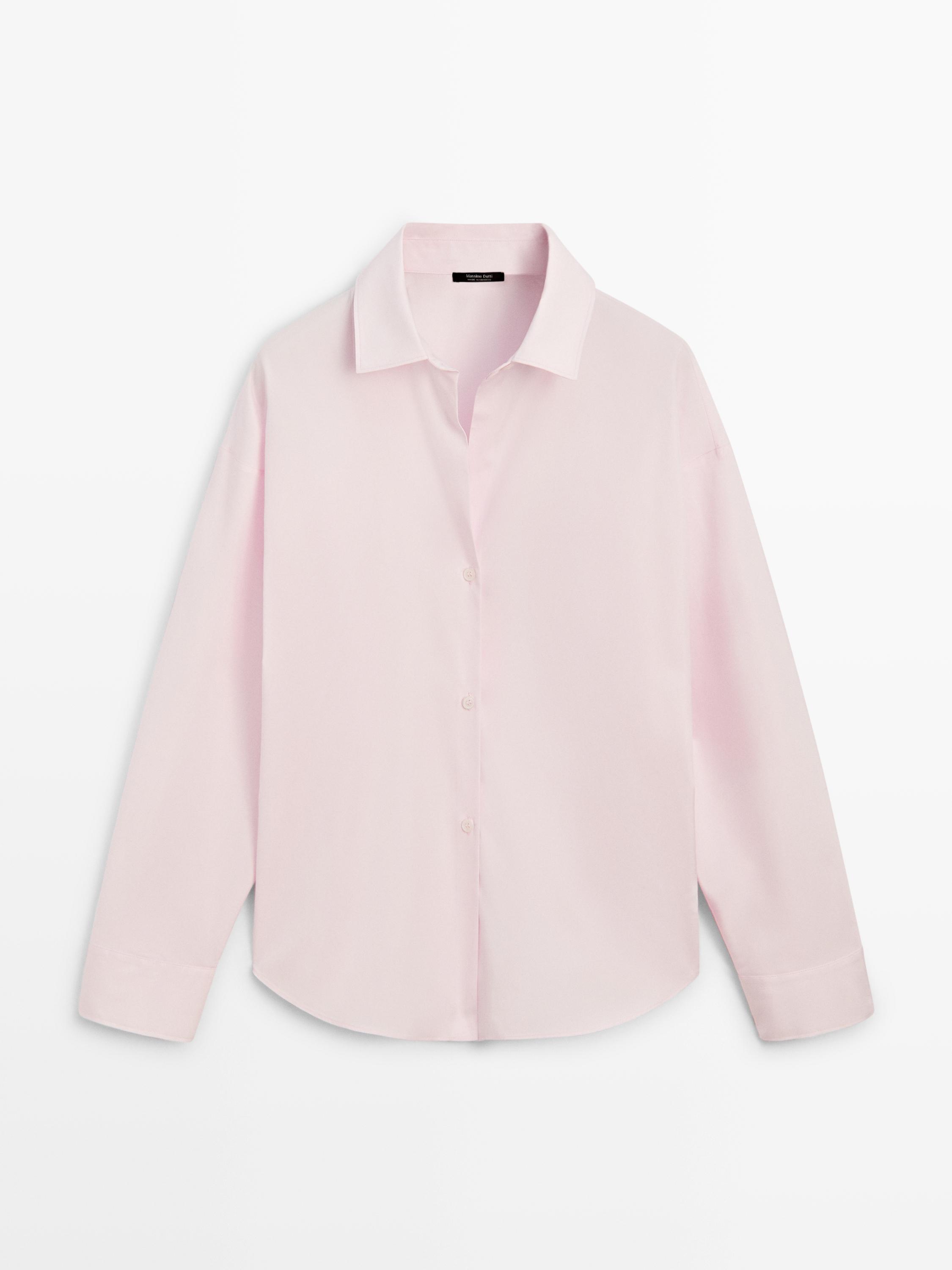 Cotton poplin shirt with dart detail